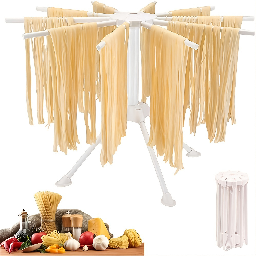 Collapsible Pasta Drying Rack Wooden Spaghetti Stand Dryer with 16  Suspension Rods Homemade Fresh Noodle Hanger Easy Storage and - AliExpress