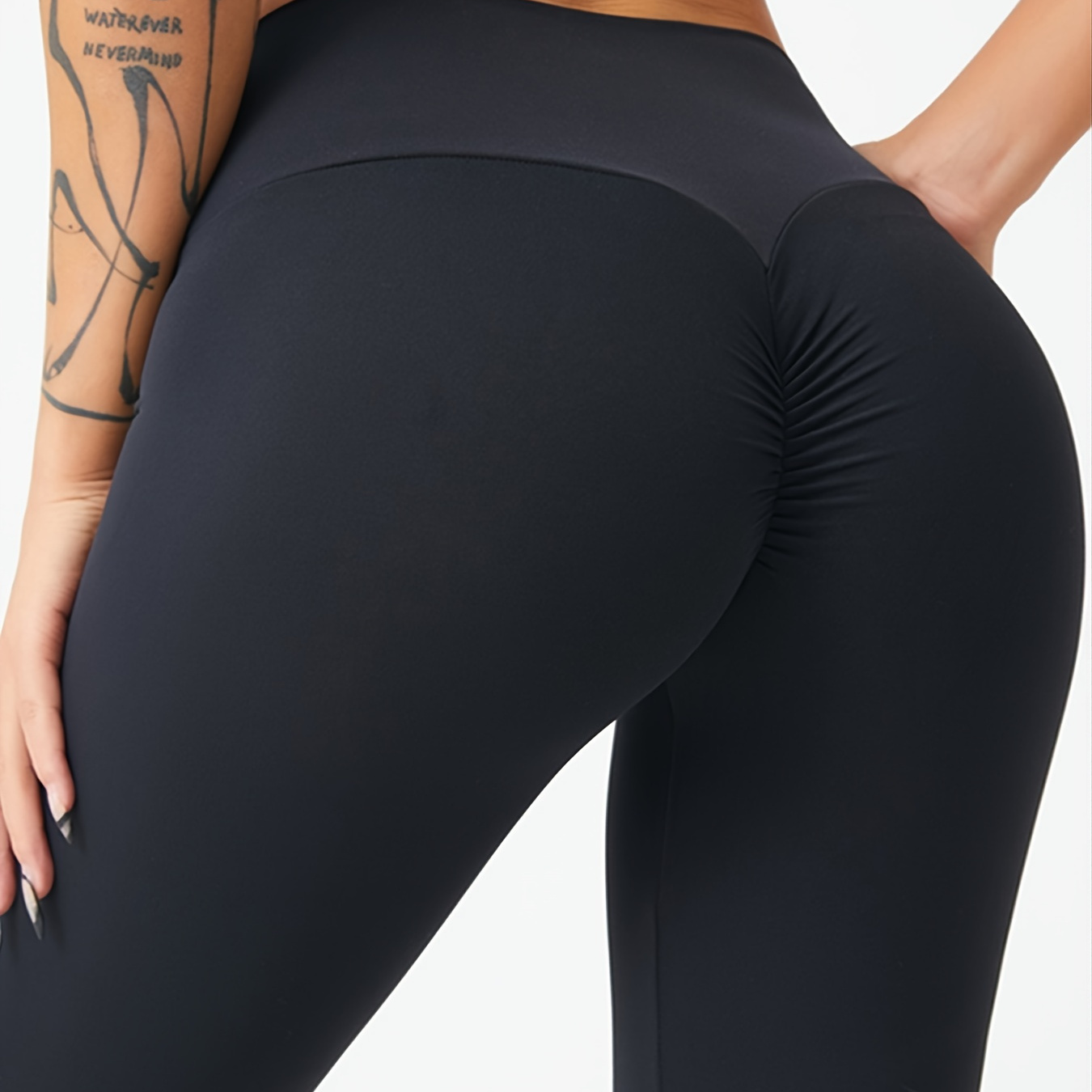 High Waist Yoga Pants with Booty Scrunch, Stretchy Fitness Leggings for Women, Activewear for Workout and Gym, Hip Lifting Benefits