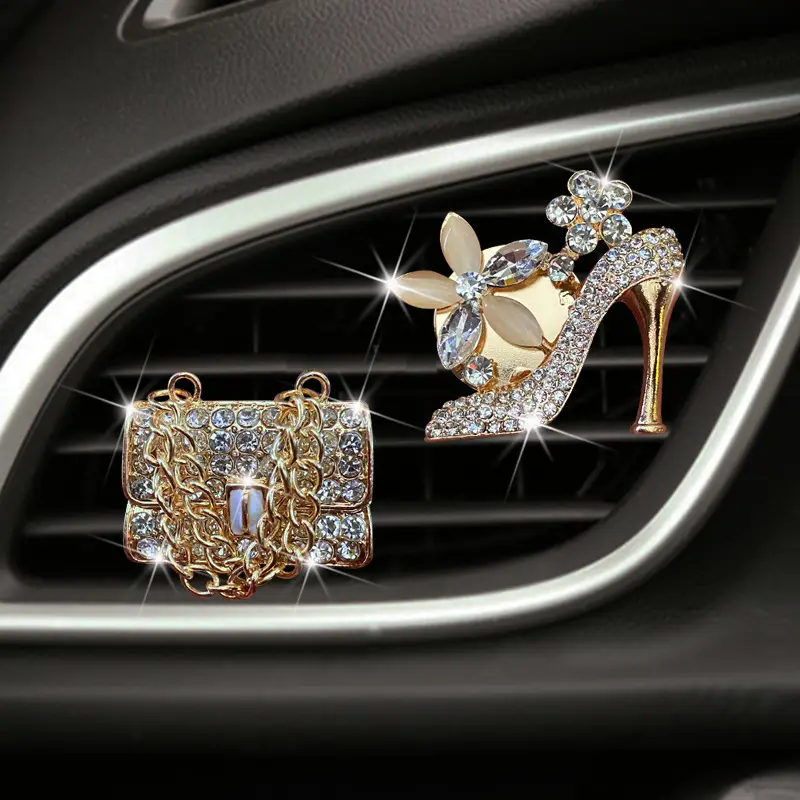 your car with these 2 bling high heel bag air fresheners details 3