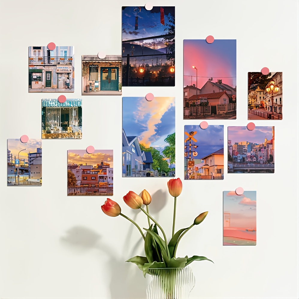 

20pcs Of Stunning Street View Wall Stickers To Transform Your Dorm Room