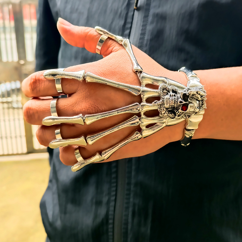 Steampunk Skull Bracelet for Men