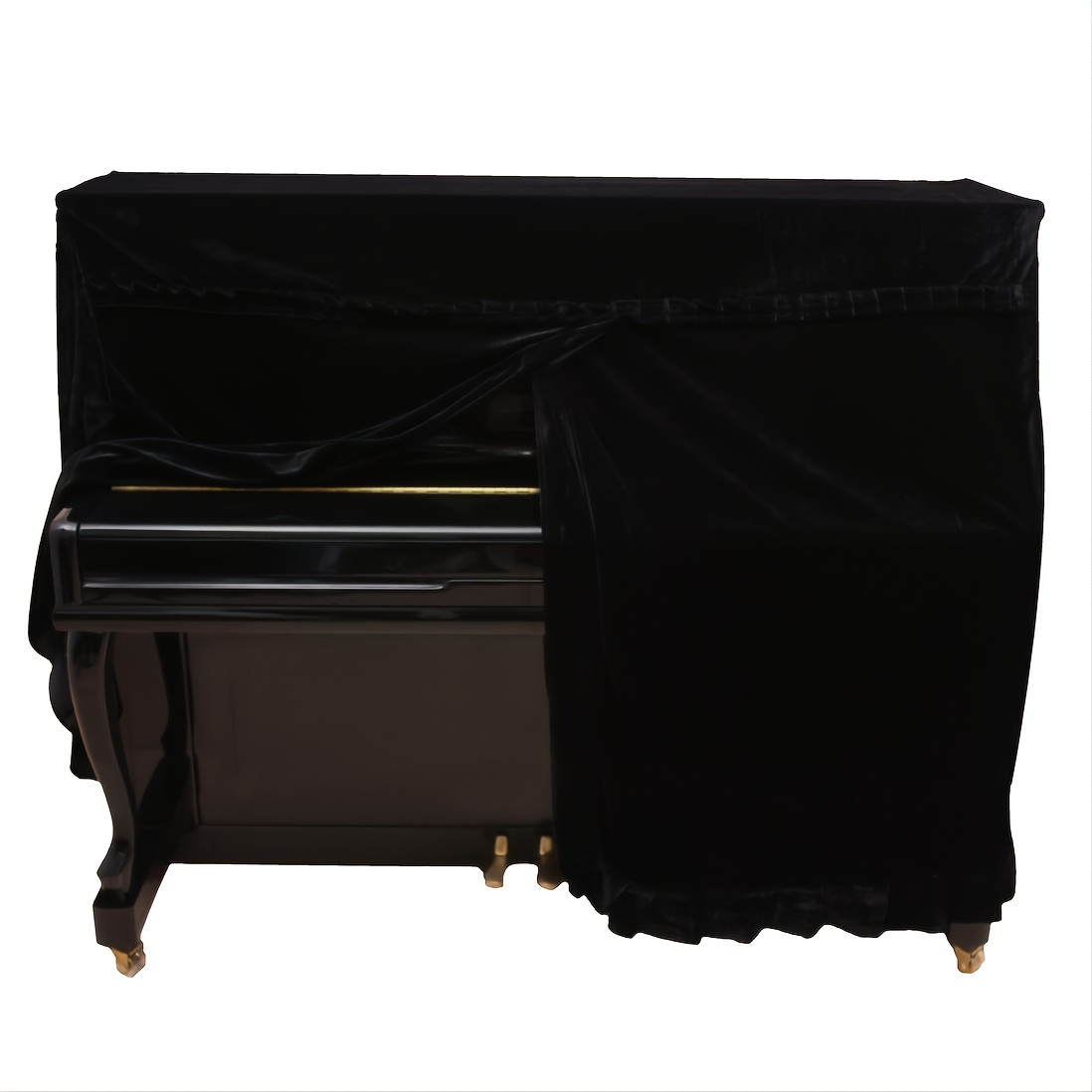 Piano Top Cover, Golden Cloth Elasticity UV Protection For 88 Key