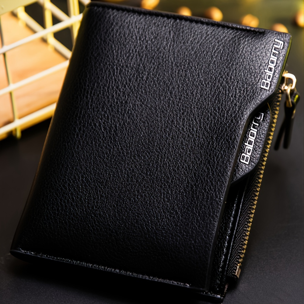 Mens Pu Leather New Wallet Zipper Card Holder Rfid Theft Protection Todays Best Daily Deals 9044