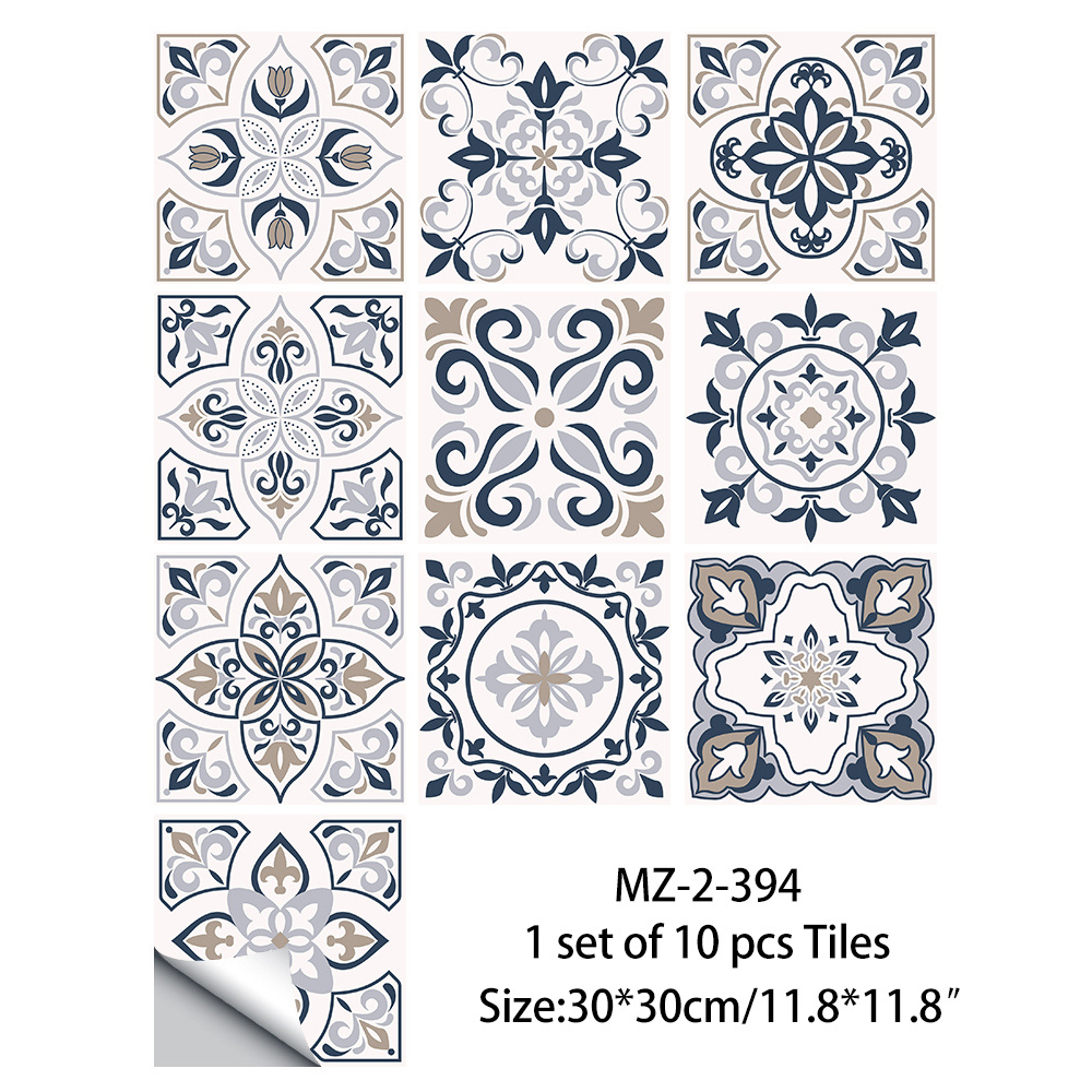 10pcs Waterproof Vinyl Wall Stickers For Home Decor - Self-adhesive Tile Decals For And Long-lasting Durability