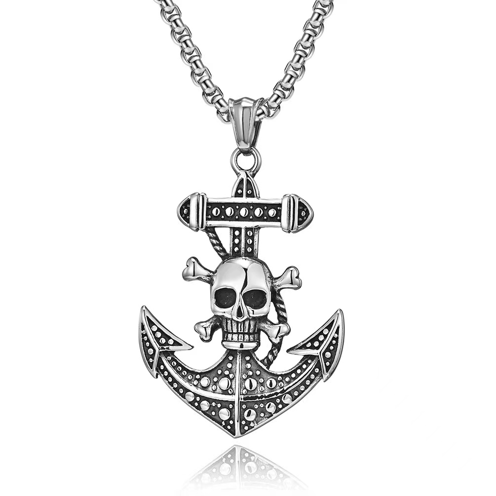 Anchor Pirate Skull T shirt