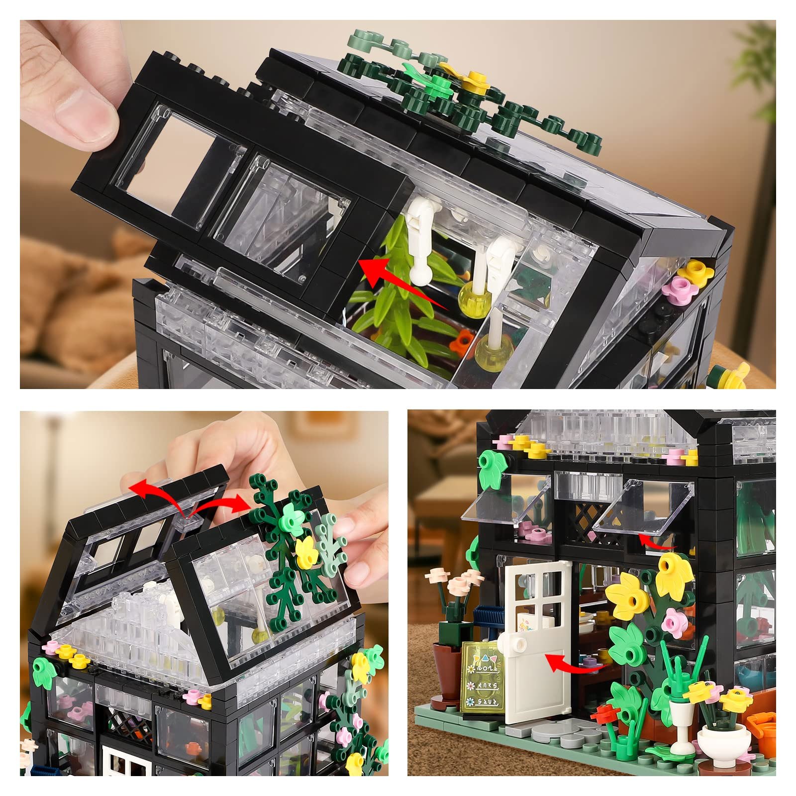 レゴと互換性のあるフラワーハウス組み立てセット、フラワーフレンズ