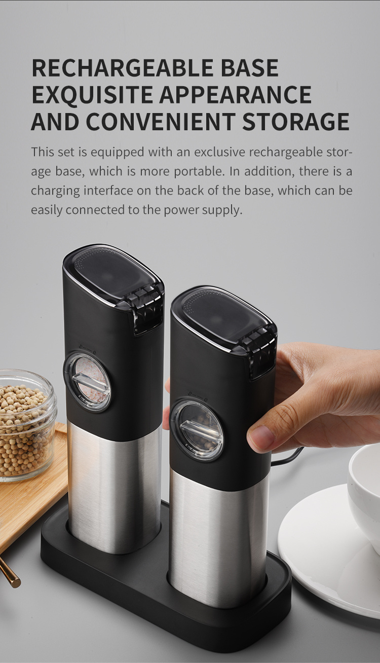 Salt Pepper Mill Gravity Induction Electric Pepper Grinder Temu