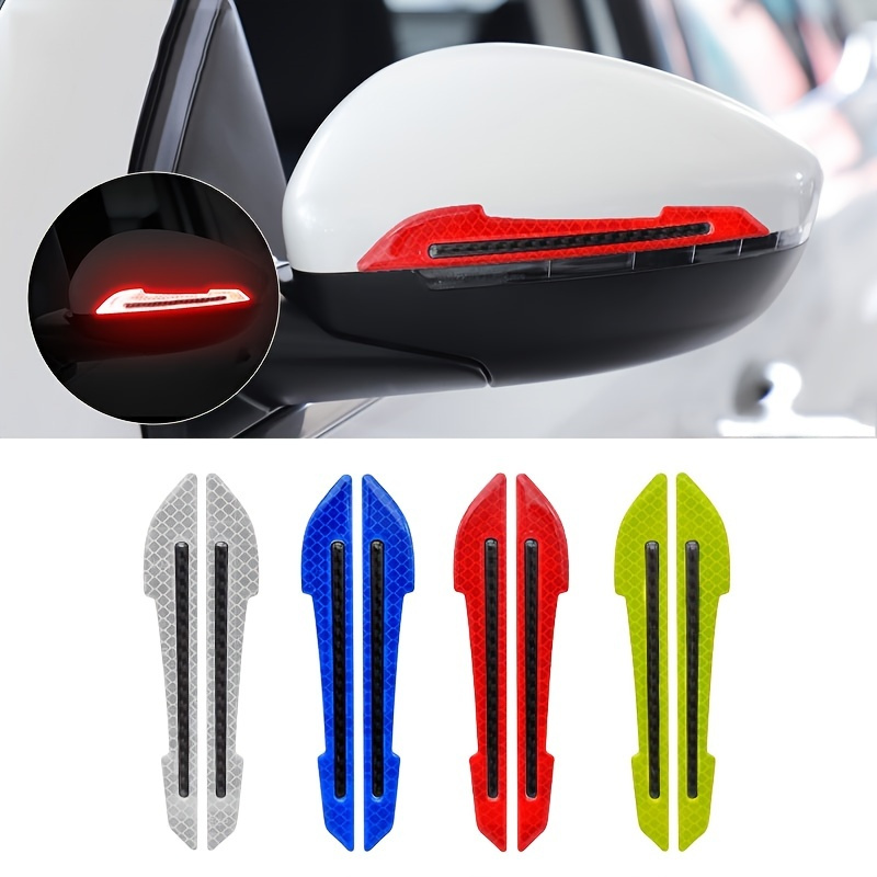 

Boost Your Car's Safety & Style - 1 Pair Of Reflective Side Mirror Stickers!