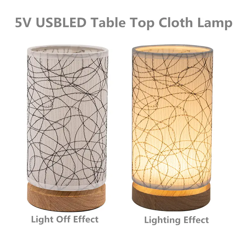1pc nordic solid wood table lamp modern creative table lamp bedside lamp simple fabric lamp for study details 7