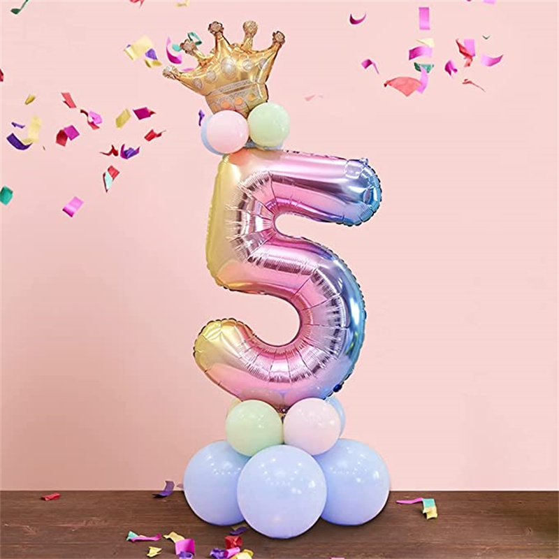 Large number 5 balloon 5th birthday unicorn birthday decorations