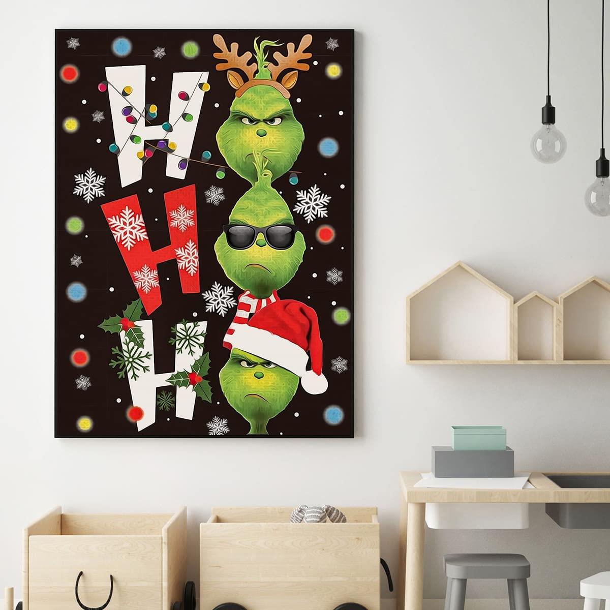 5D DIY Grinch Diamond Painting Kits for Adults Kids,Christmas Full Drill  Embroidery Cross Stitch Rhinestone Paintings Pictures Arts Wall Decor  Painting Dots Kits 12x16 in 