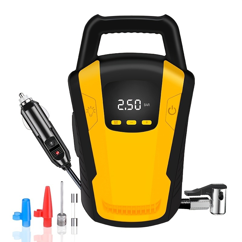 Digital Car Tire Inflator Pump, 12v Portable Electric Air Compressor ...