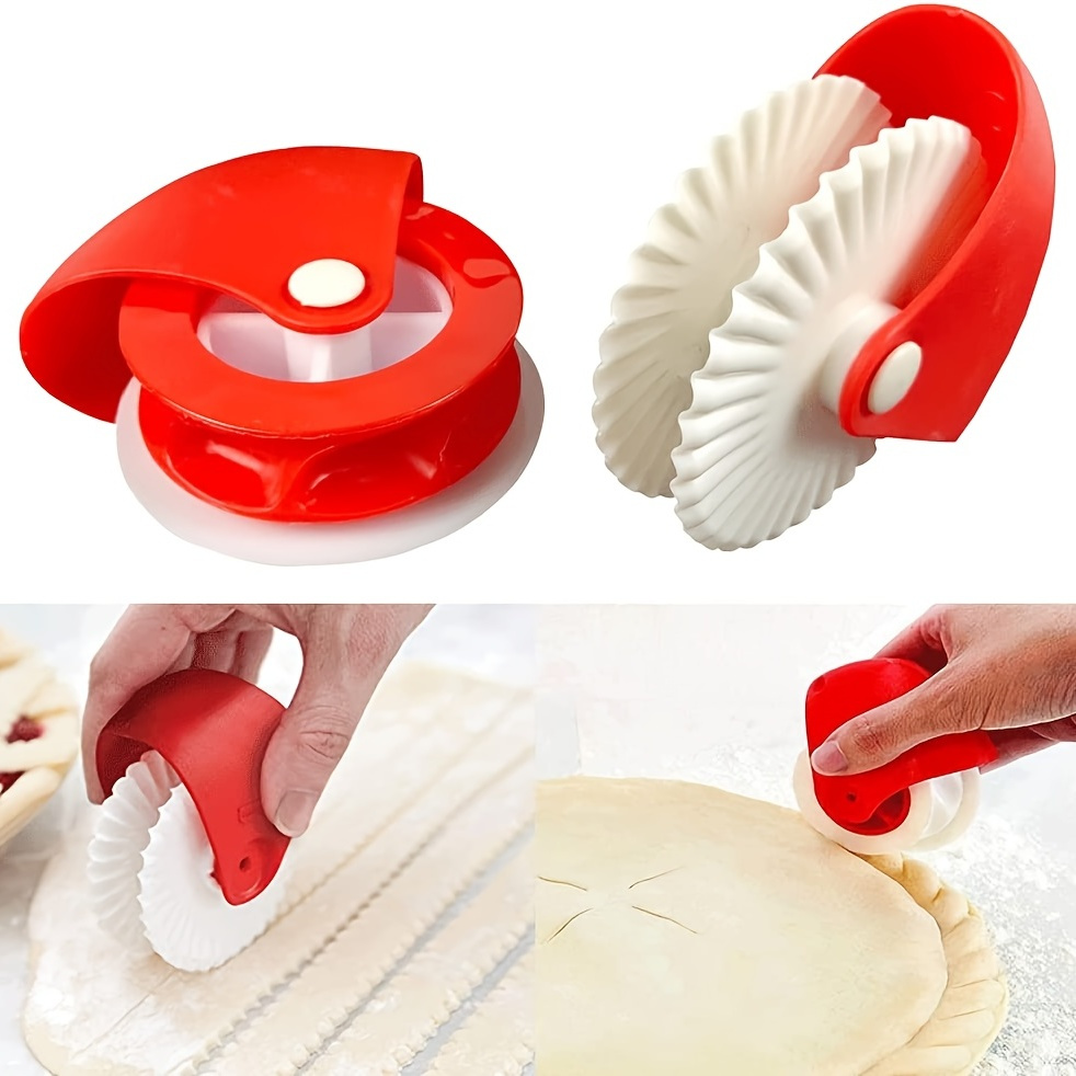 Plastic Pizza Pastry Lattice Cutter Pastry Pie Cutter Wheel Roller