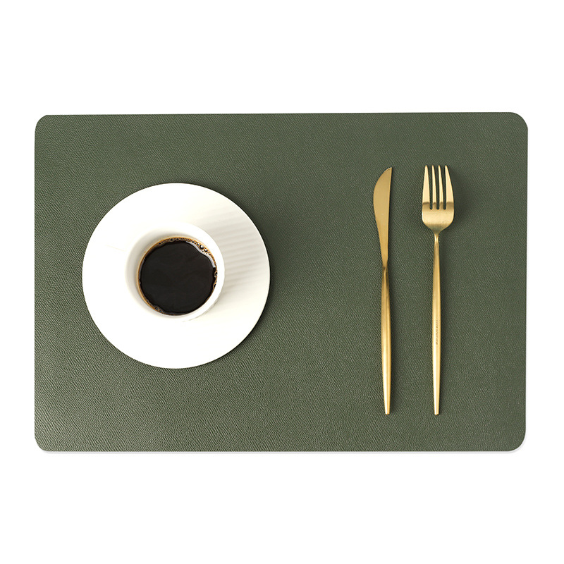 Faux Leather Placemats for Dining Table Stain and Heat Resistant