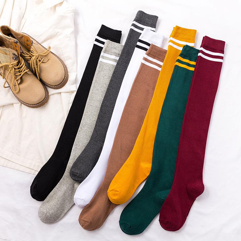 Thigh High Socks Knee Socks Women Striped Knee Socks Long - Temu ...