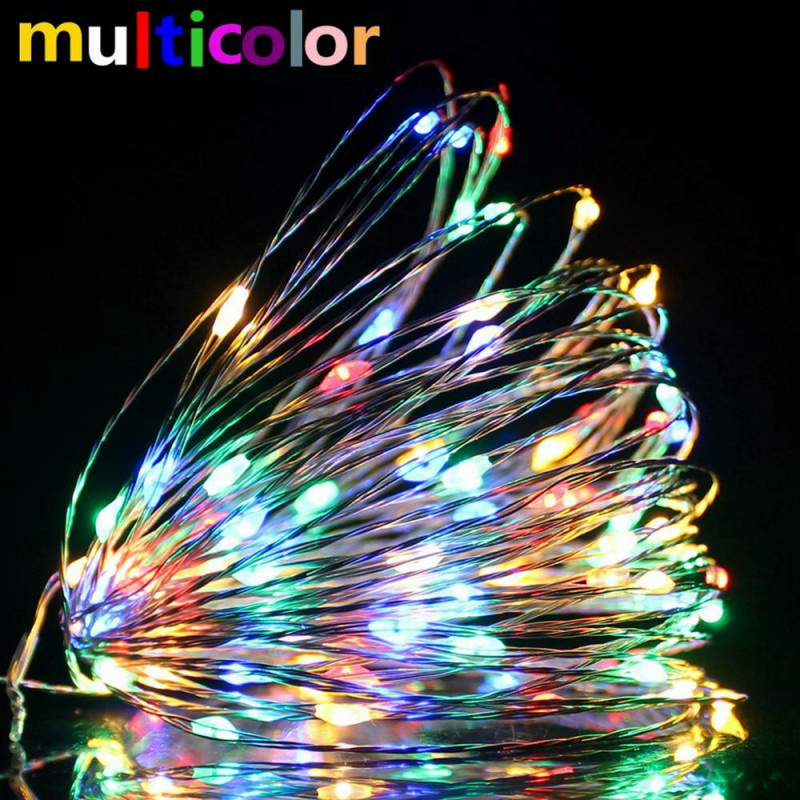 Sanniu - Tiras de miniluces LED, de cable de cobre, luces tipo  estrellas o de cuento de hadas, alimentadas por pilas, cables de luces a  pilas para dormitorio, para Navidad, fiestas