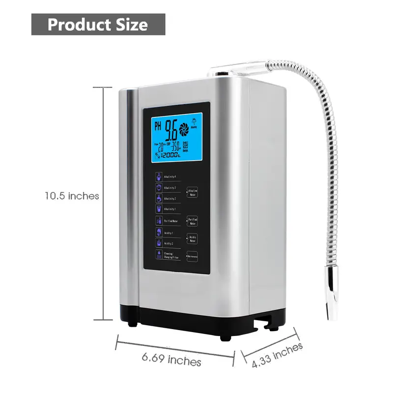 alkaline water ionizer hydrogen generator machine purifier produces ph 3 5 10 5 alkaline acid water water filter system for home details 0