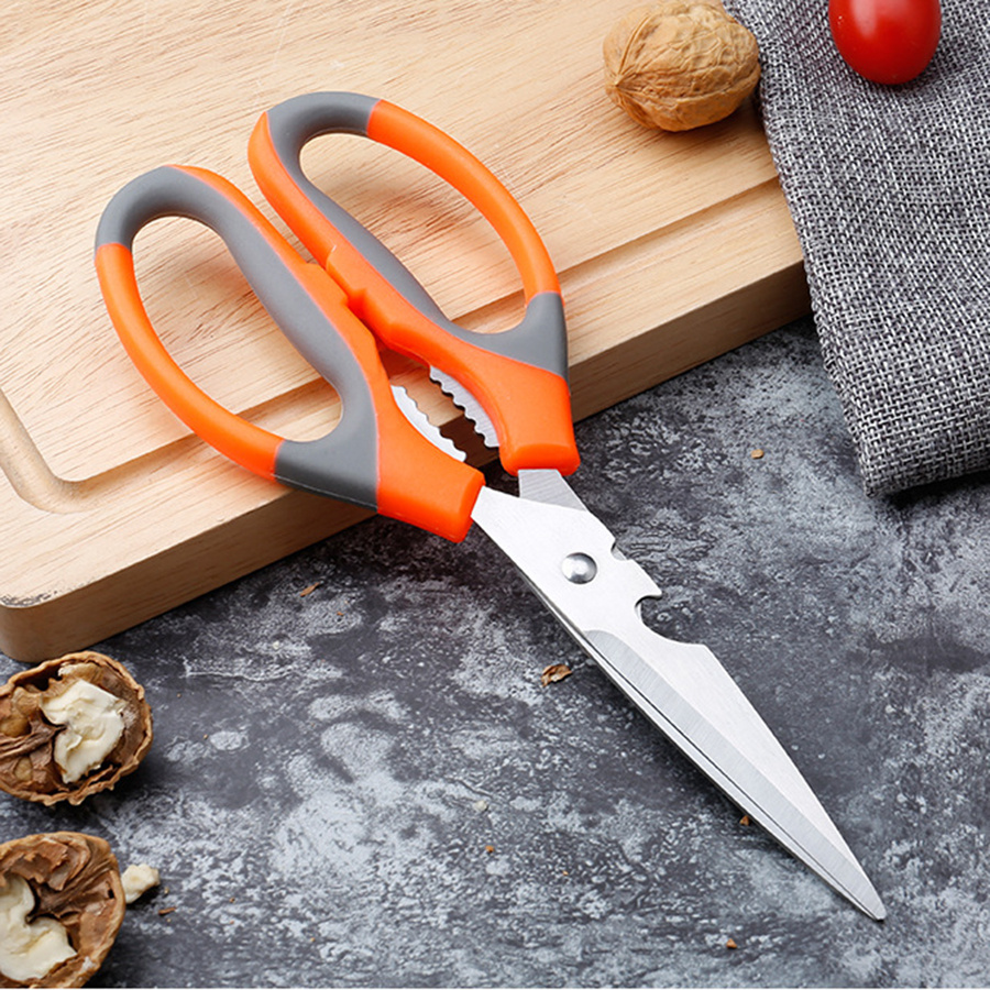 Multifunctional Kitchen Scissors Plastic Handle Stainless Steel Scissors  Kitchen Tijeras De Cocina Chicken Bone Scissors ножницы