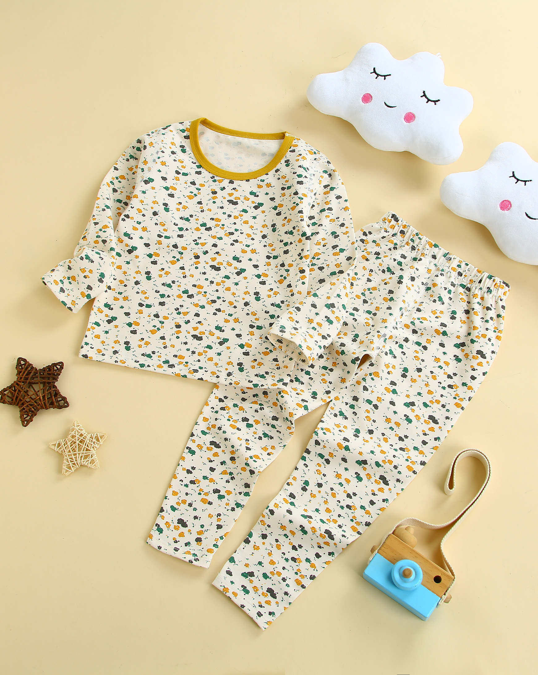 Pyjama bébé fille tenue familiale imprimé col rond manches - Temu