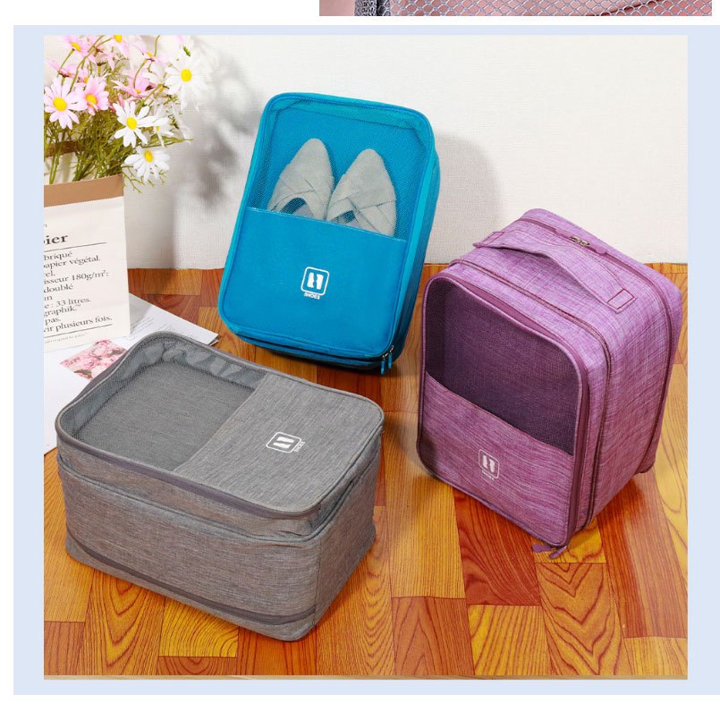 Travel Shoes Storage Bag Portable Zipper Storage Bag - Temu