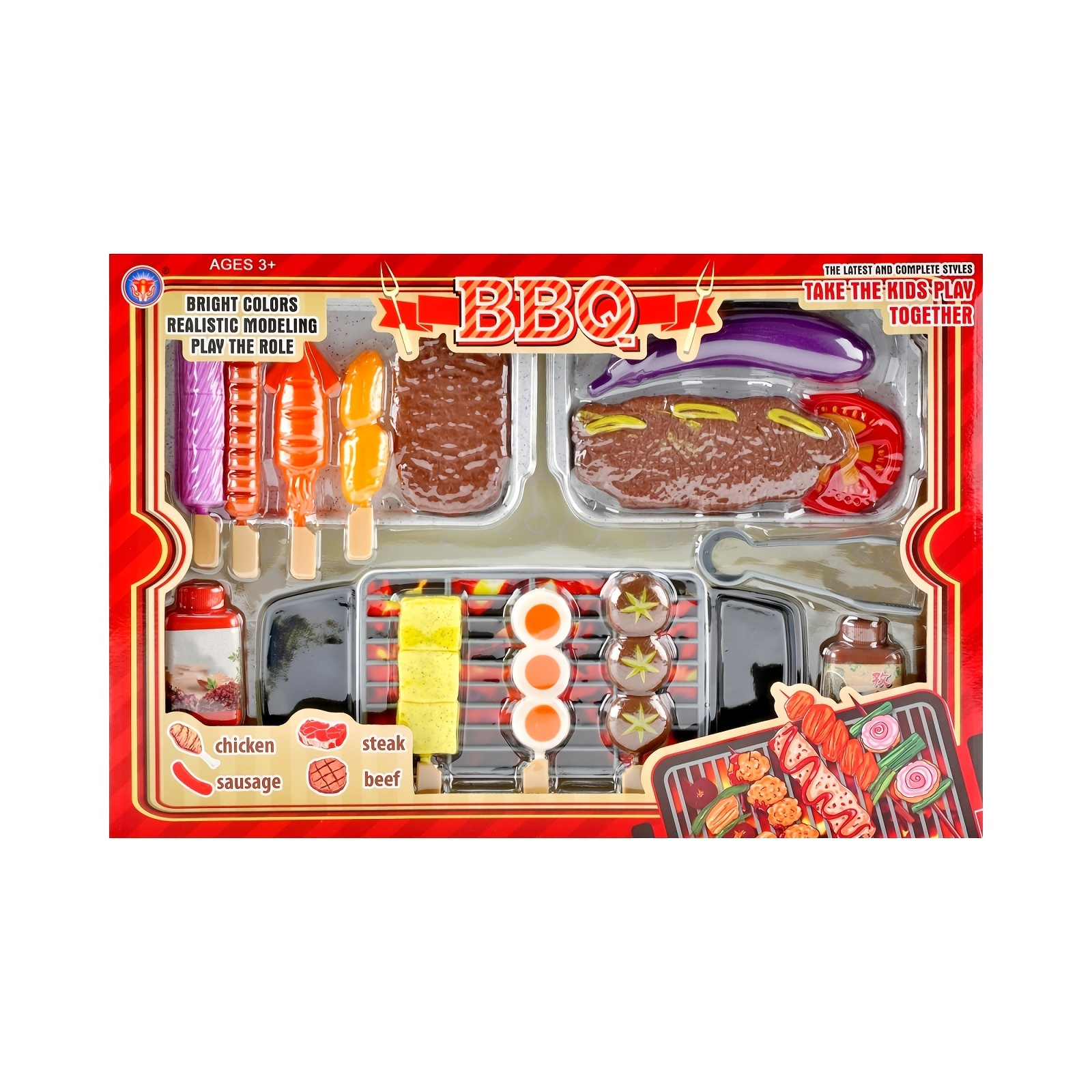 Bbq Playset Series 1, Jouet De Nourriture De Jeu De Rôle De