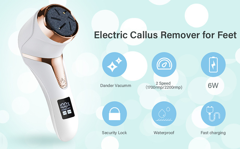 Callus Remover for Feet: Electric Foot Scrubber JTLMEEN Waterproof