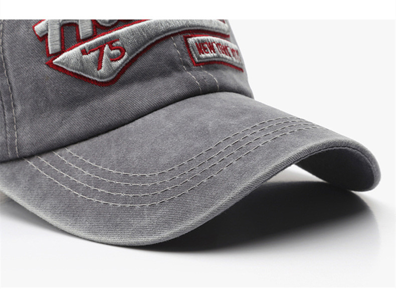 washed letter embroidery baseball cap mens womens adjustable hip hop shade baseball cap for women men details 4