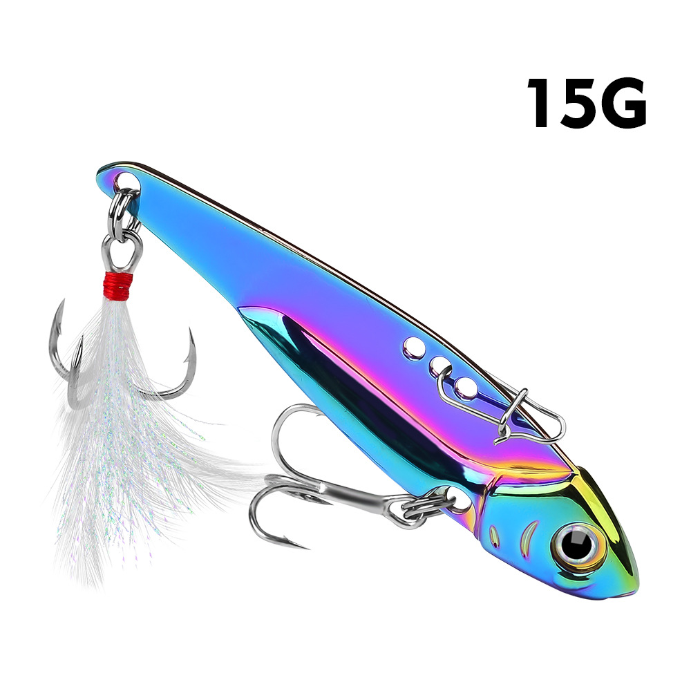Colorful Reflective Vib Sequins Long Throw Lure Feather Hook - Temu