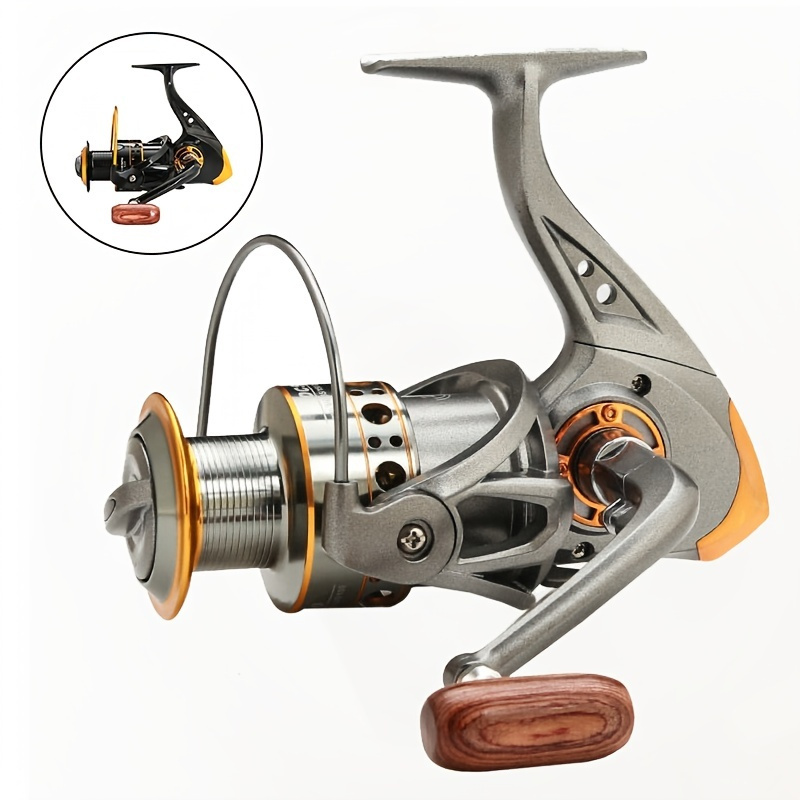 Fishing Reels Spinning Fishing Reel Metal Line Cup Gearratio 5.5:1/4.7:1  Large Drag Saltwater Fishing Spool (Bearing Quantity : 13, Color : Gold)