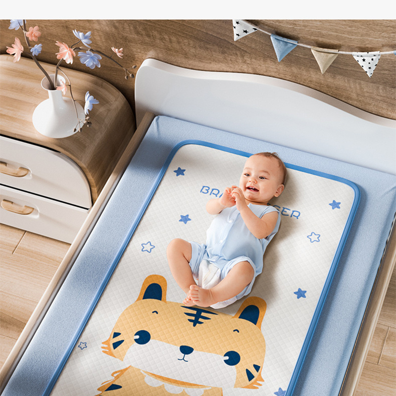 Pure Cotton Baby Waterproof Pad 3 Layer Sandwiched Cotton Baby Urine Mat  More Money (Random Color)