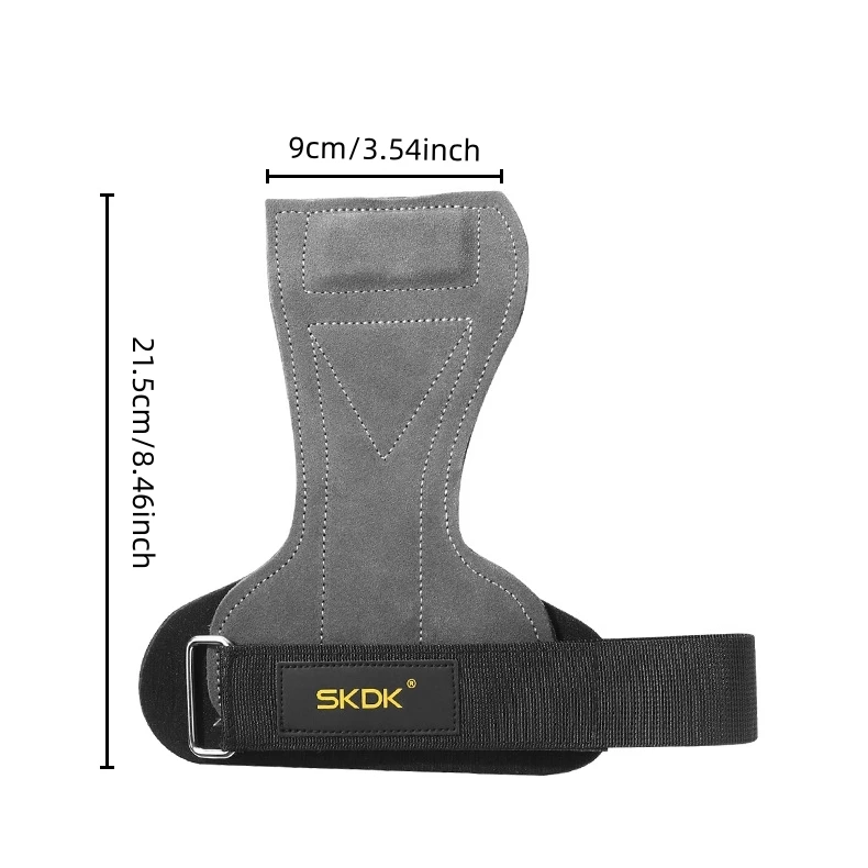 1 pair, Durable Palm Guards for Fitness Equipment - Anti-Slip and Wear-Resistant Wrist Protection with Hard Pulling Grip Straps details 1