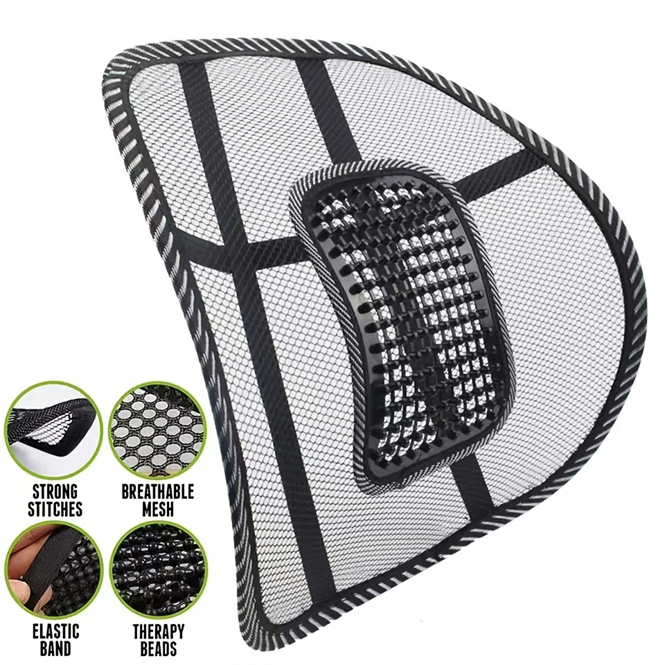 Chair Back Support Massage Cushion Mesh Relief Lumbar Brace For Car Truck Office Home Cushion