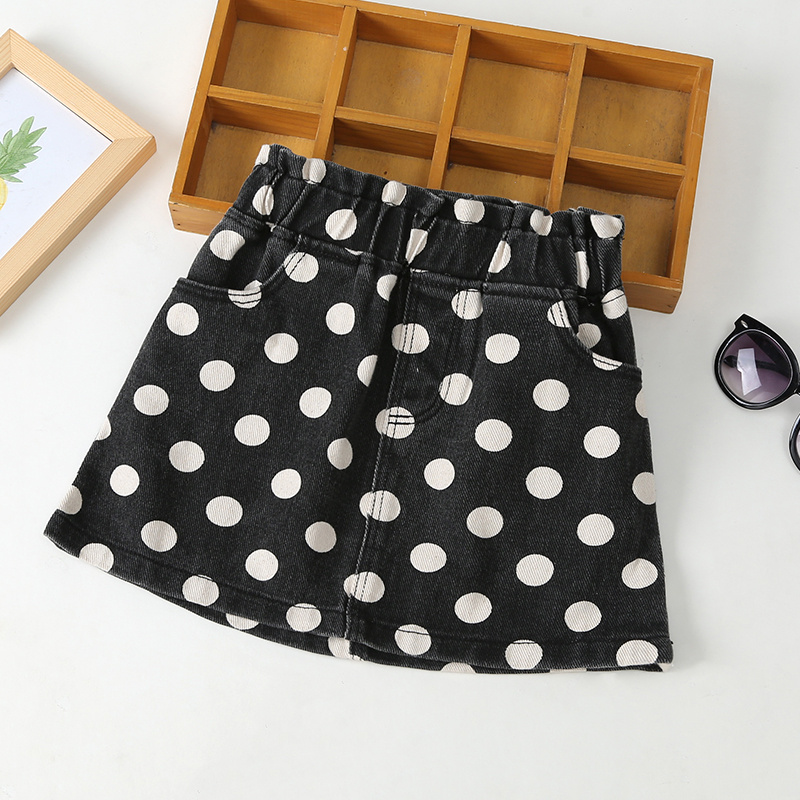 Polka Dots & Denim Skirts