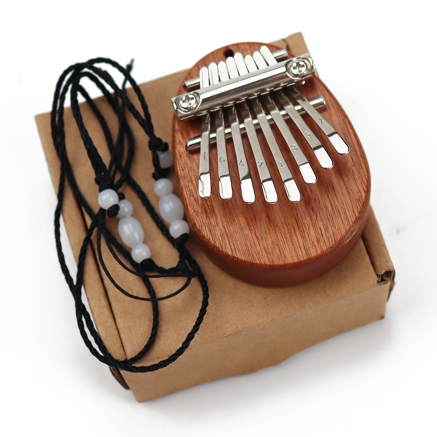 

8-key Mini Wooden Kalimba Finger Piano: The Perfect Portable Instrument For Beginners!