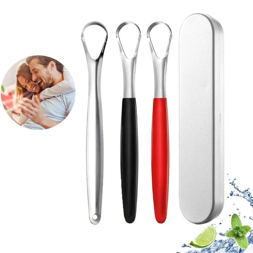 Tongue Scraper To Reduce Bad Breath Stainless Steel Tongue Cleaners