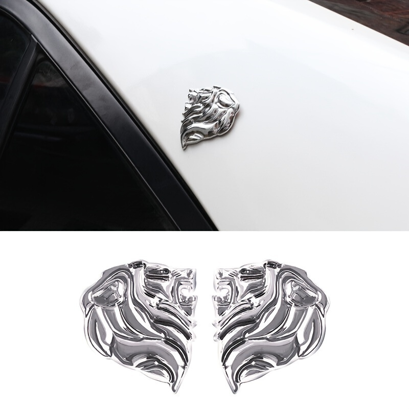 Lion Emblem Sticker, 3d Car Sticker Tuning Emblem Tiger Lion Leo Metal