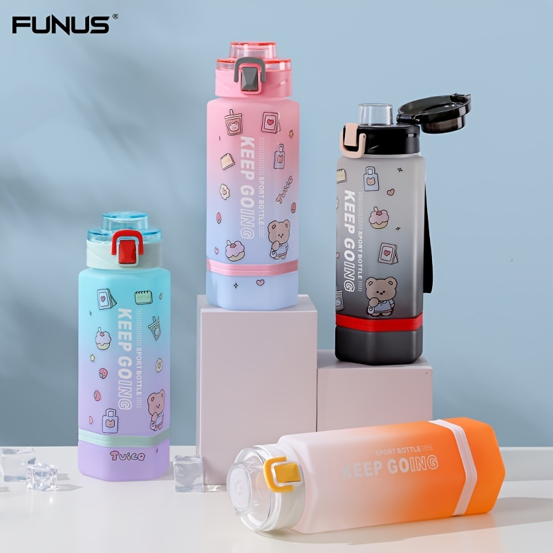 24oz Water Bottle with Carry Strap and filter net , Leak-Proof BPA-Fre –  FUNUS WATER BOTTLE