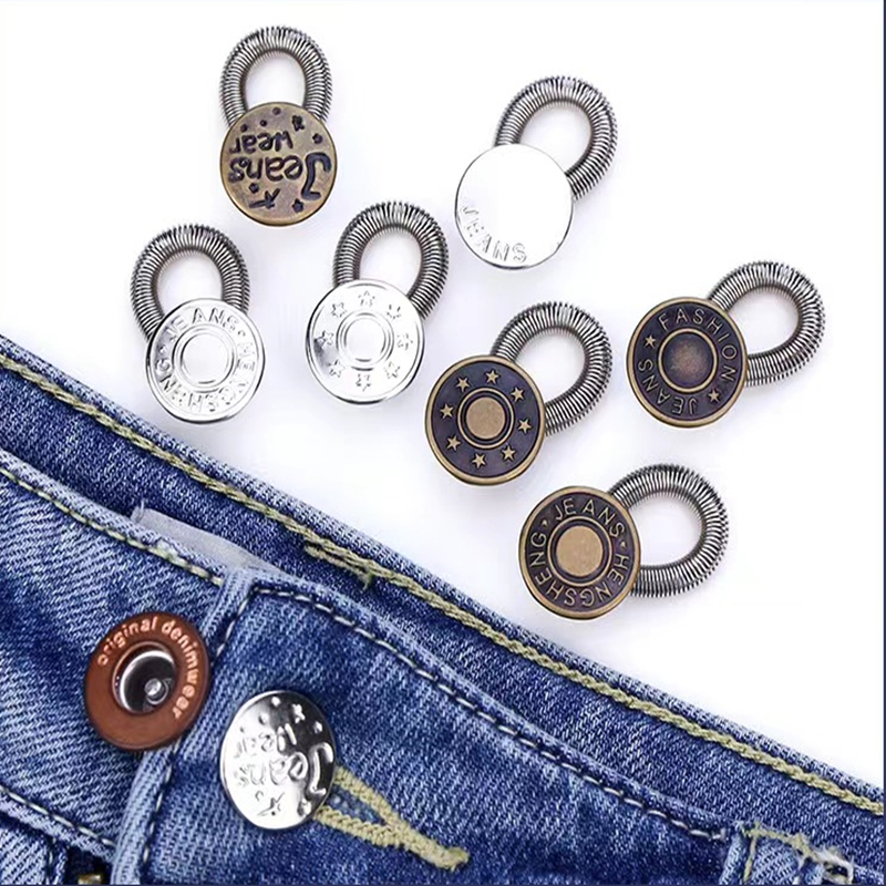 Premium 26 Sets Jeans Button Replacement, EZJIAYOU No Sew Metal Buttons for  Jeans, Adjustable Instant Button, Tighten or Extend Pant Waist, Removable