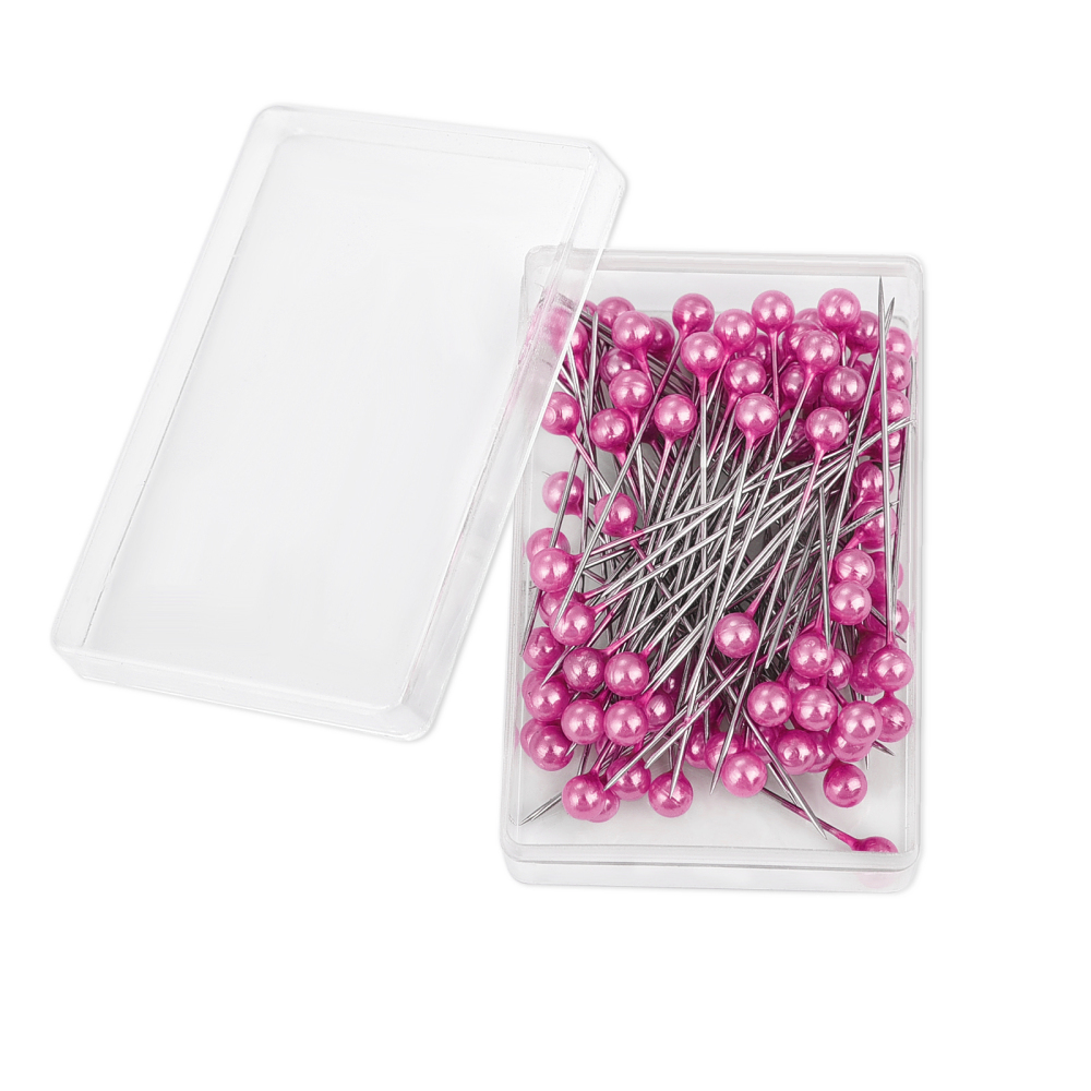 Colored Head Pearl Sewing Pins - 35 mm - 100 pieces