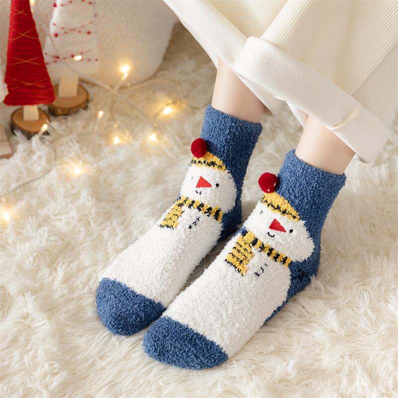 12 Pairs Girls Ankle Socks Women Plush Soft Fuzzy Animal Slippers