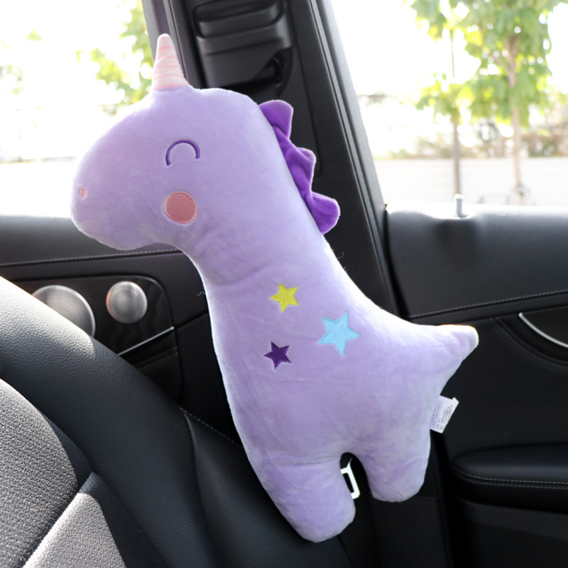 Car Seat Belt Pillow Cute Unicorn Dinosaur Giraffe Seat Belt - Temu