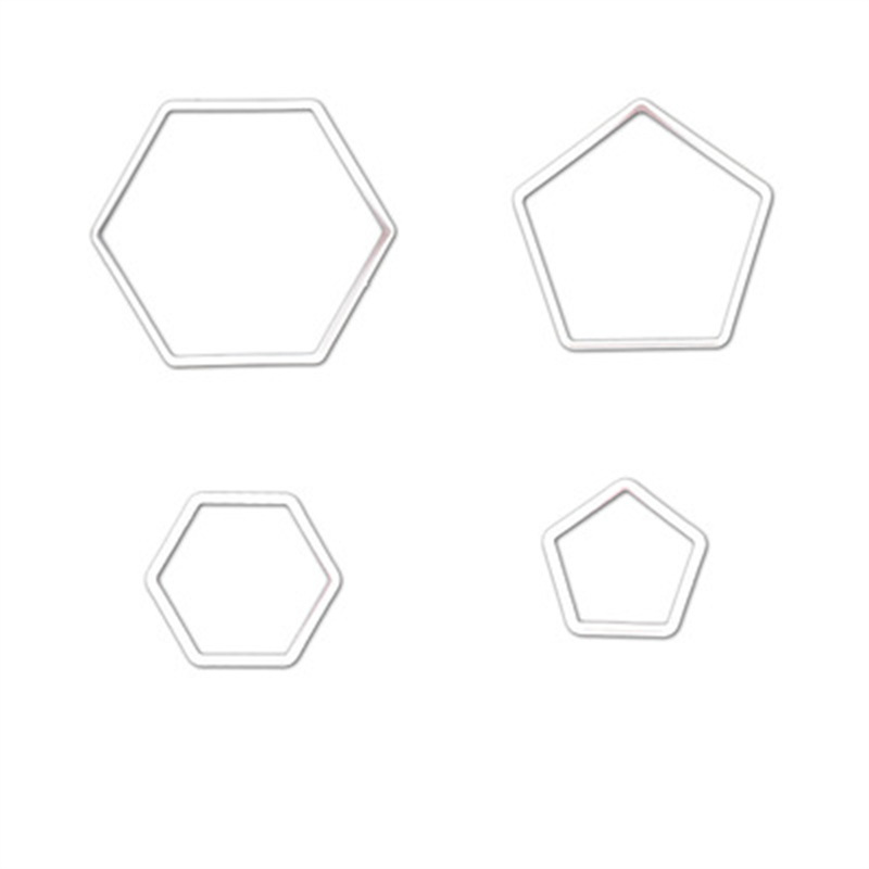 Image of 4pcs Cake Mold, Plastic Cookie Mold, Hexagon Football Shape Cake Mold, Bakeware Supplies