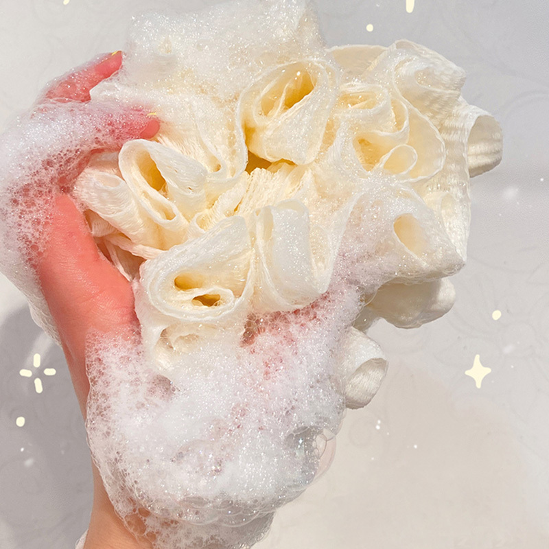 Bath Shower Loofah Sponge Pouf Body Wash Scrubber Temu
