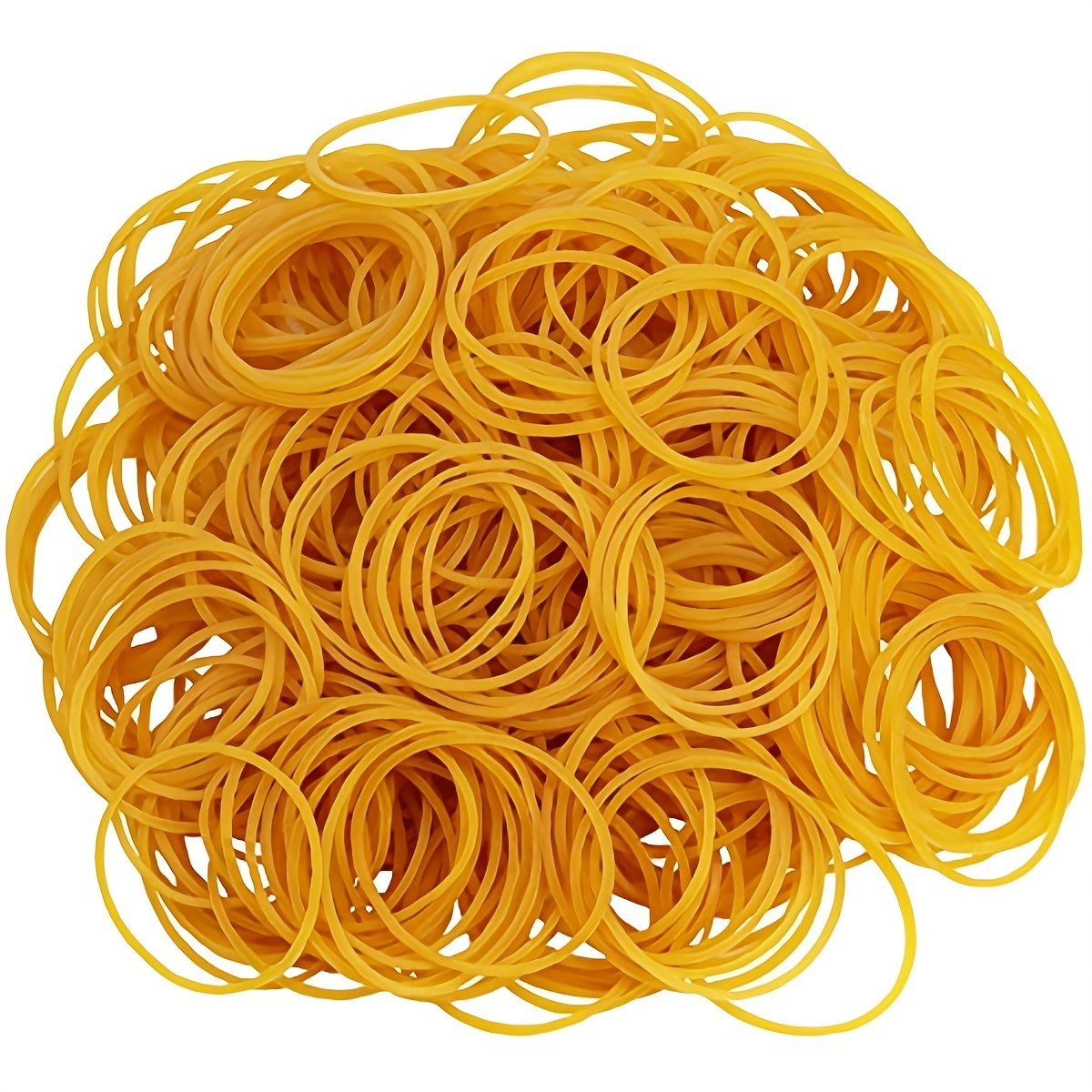 600pcs Yellow Strong Adjustable Elastic Rubber Ring Student Office Supplies Stationery