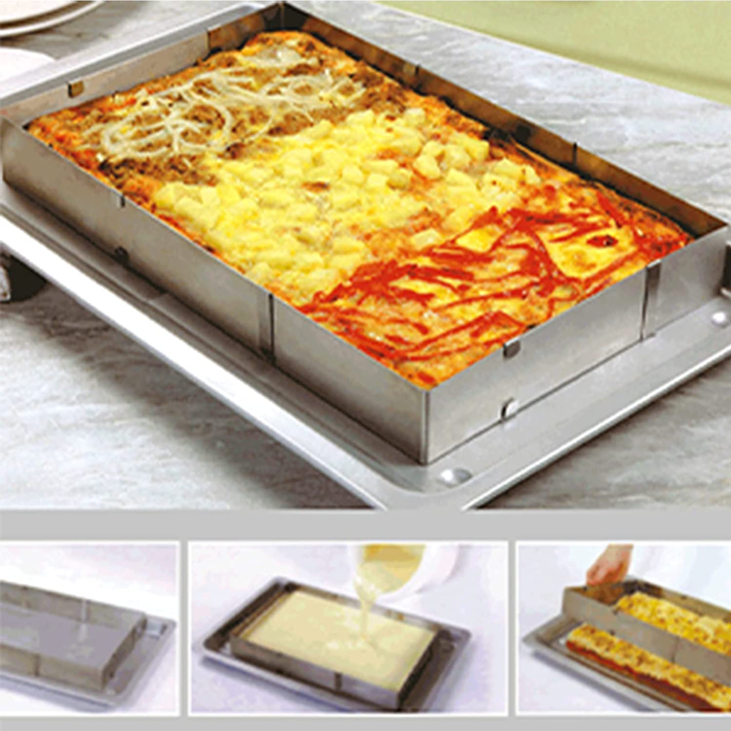 Cake Mold Adjustable Stainless Steel ~ Retractable - Temu