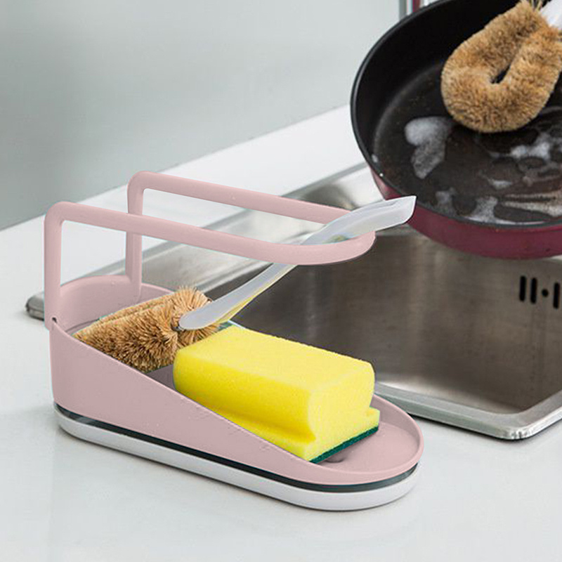 Dish Rack Drainer Washing Basket (Pink)