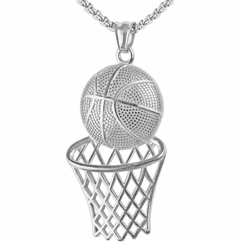 Men's/kids' Dribbling Basketball Shaped Pendant Necklace, Fashionable &  Creative