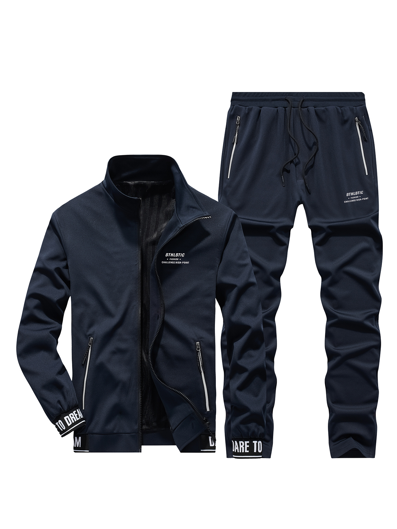 Herren Trainingsanzug-Set, Jacke und Hose, Jogger, Fitnessstudio-Outfit