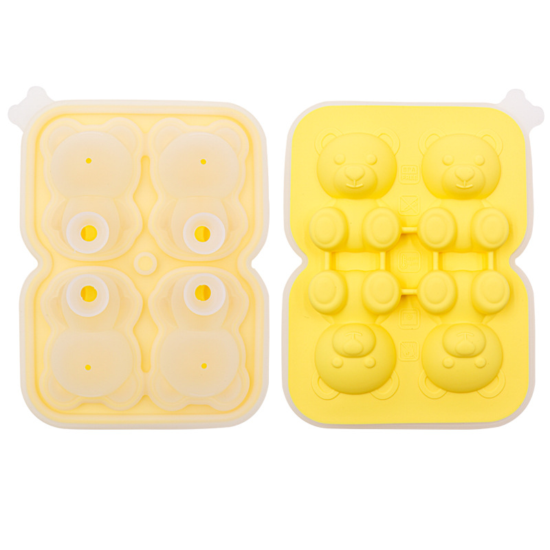 Dropship 1pc; Creative Bear Ice Tray; Household Freeze Ice Cube