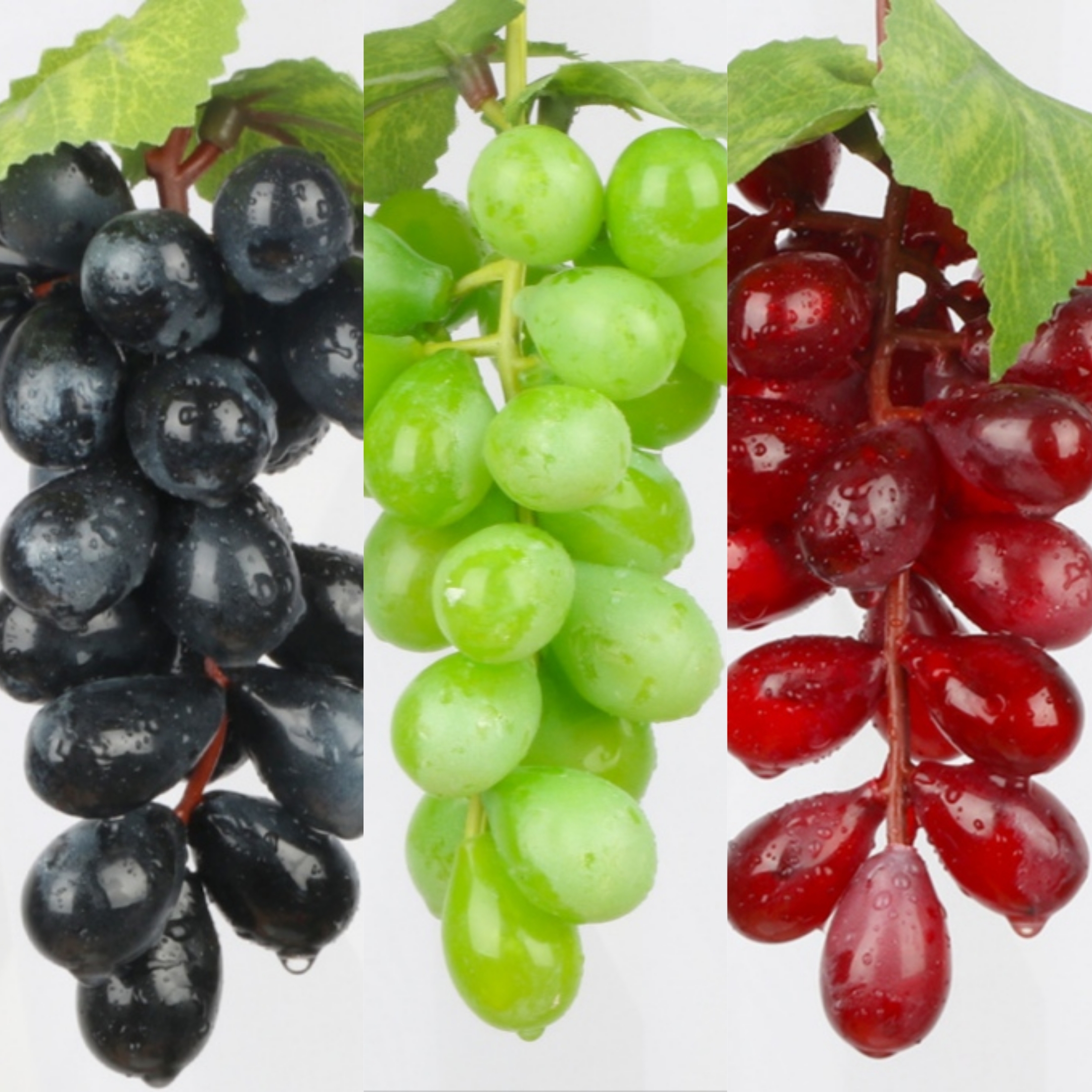 12 Bunches Artificial Grapes Simulation Decorative Lifelike Fake Grapes  Clusters for Wedding Wine K